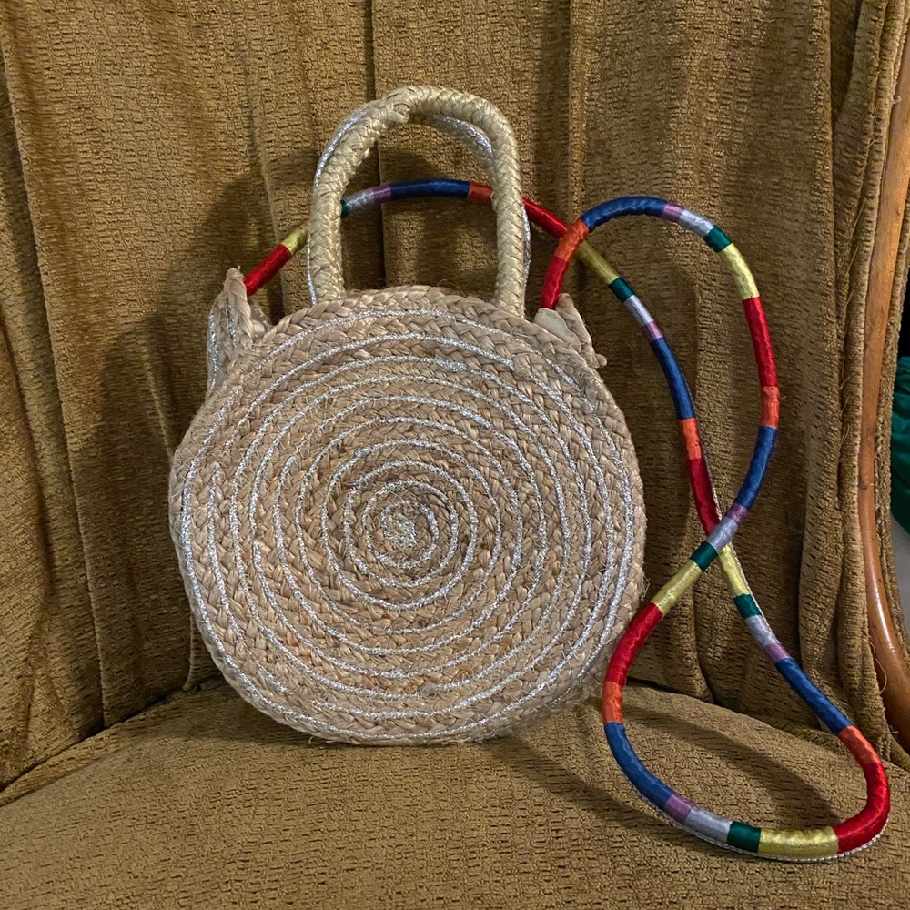 Sam Edelman jute round shoulder bag